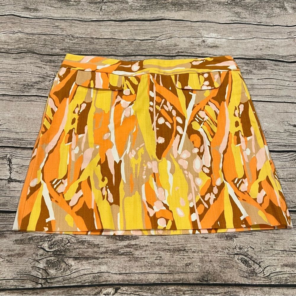 J. Crew Abstract Cotton Summer Skirt size 6